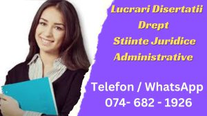 Lucrari de Disertatie in Drept - Stiinte Juridice si Administrative
